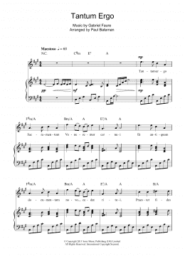 page one of Tantum Ergo (Piano, Vocal & Guitar Chords)
