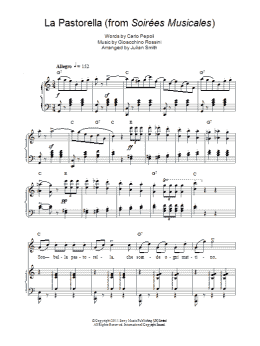 page one of La Pastorella (Piano, Vocal & Guitar Chords)