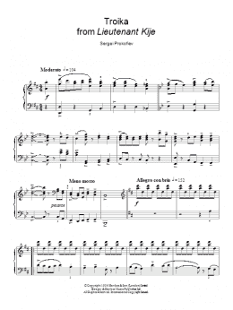 page one of Troika (Piano Solo)