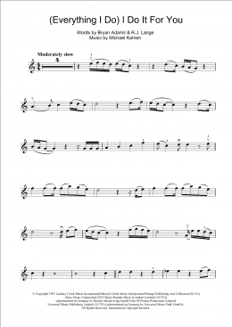 page one of (Everything I Do) I Do It For You (Violin Solo)