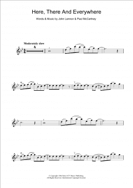 page one of Here, There And Everywhere (Violin Solo)