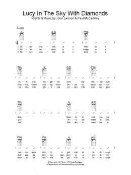 page one of Lucy In The Sky With Diamonds (Ukulele Chords/Lyrics)