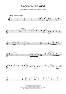 page one of Candle In The Wind (Alto Sax Solo)