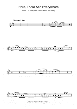 page one of Here, There And Everywhere (Alto Sax Solo)
