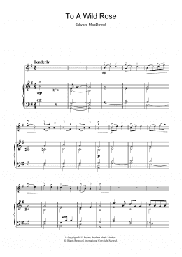 page one of To A Wild Rose (Violin Solo)