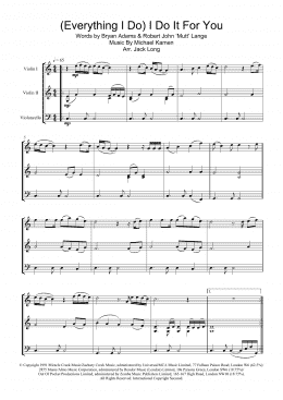 page one of (Everything I Do) I Do It For You (Violin Solo)