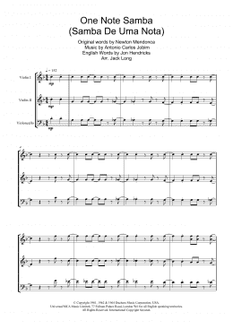 page one of One Note Samba (Samba De Uma Nota) (Violin Solo)