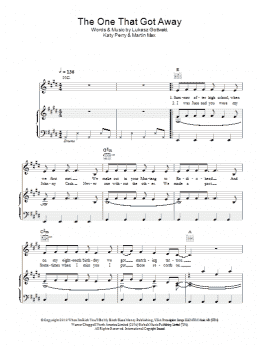 page one of The One That Got Away (Piano, Vocal & Guitar Chords)