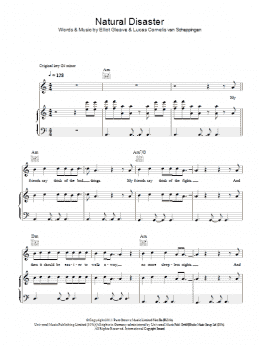 page one of Natural Disaster (Piano, Vocal & Guitar Chords)