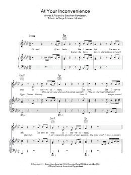 page one of At Your Inconvenience (Piano, Vocal & Guitar Chords)