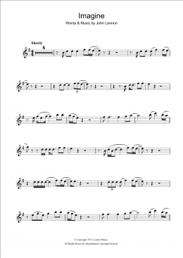 page one of Imagine (Clarinet Solo)