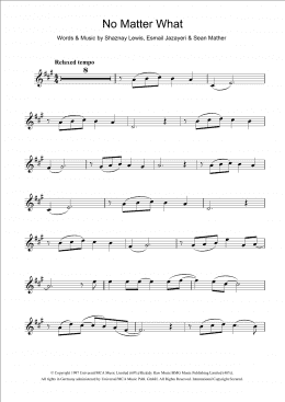 page one of No Matter What (from Whistle Down The Wind) (Clarinet Solo)