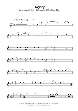 page one of Tragedy (Clarinet Solo)