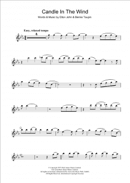 page one of Candle In The Wind (Flute Solo)