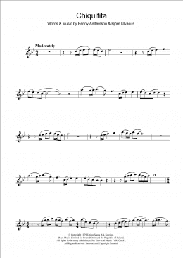 page one of Chiquitita (Flute Solo)