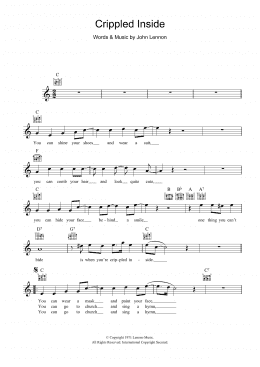 page one of Crippled Inside (Lead Sheet / Fake Book)