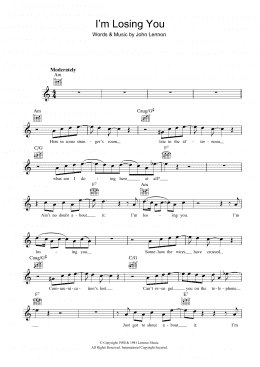 page one of I'm Losing You (Lead Sheet / Fake Book)