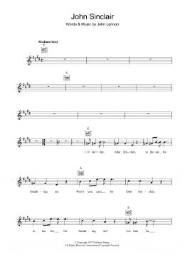 page one of John Sinclair (Lead Sheet / Fake Book)