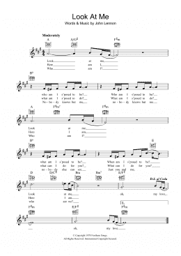 page one of Look At Me (Lead Sheet / Fake Book)
