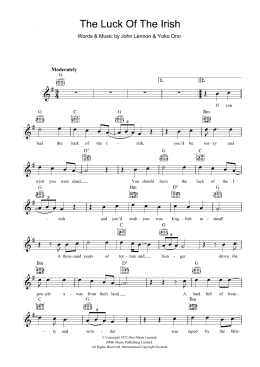 page one of The Luck Of The Irish (Lead Sheet / Fake Book)