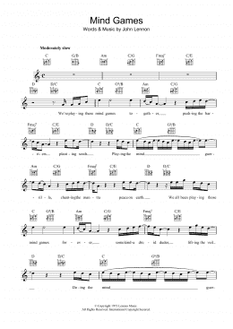 page one of Mind Games (Lead Sheet / Fake Book)