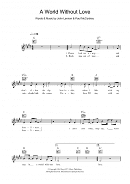 page one of World Without Love (Lead Sheet / Fake Book)
