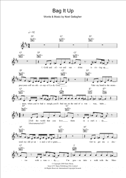 page one of Bag It Up (Lead Sheet / Fake Book)