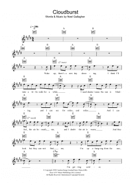 page one of Cloudburst (Lead Sheet / Fake Book)