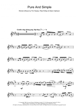 page one of Pure And Simple (Alto Sax Solo)