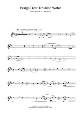 page one of Bridge Over Troubled Water (Alto Sax Solo)