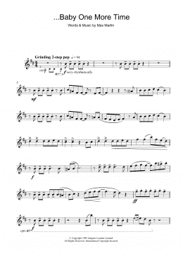 page one of ...Baby One More Time (Alto Sax Solo)
