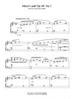 page one of Album Leaf (Piano Solo)