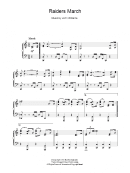 page one of Raiders March (Piano Solo)