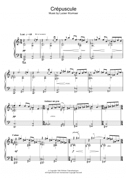 page one of Crepuscule (Piano Solo)