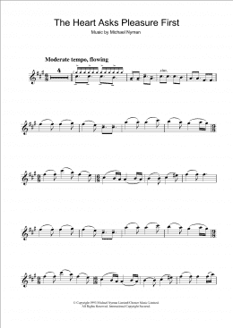 page one of The Heart Asks Pleasure First: The Promise/The Sacrifice (from The Piano) (Alto Sax Solo)
