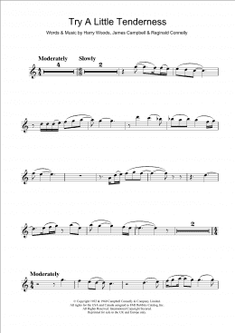 page one of Try A Little Tenderness (Clarinet Solo)