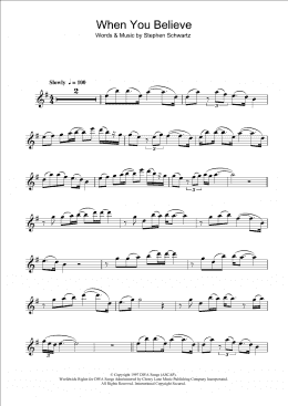 page one of When You Believe (from The Prince Of Egypt) (Clarinet Solo)