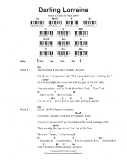 page one of Darling Lorraine (Piano Chords/Lyrics)