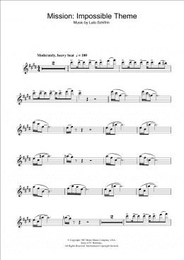 page one of Mission: Impossible Theme (Mission Accomplished) (Clarinet Solo)