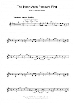 page one of The Heart Asks Pleasure First: The Promise/The Sacrifice (from The Piano) (Clarinet Solo)