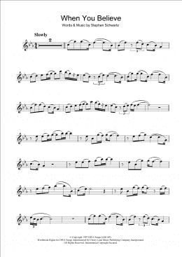 page one of When You Believe (from The Prince Of Egypt) (Flute Solo)