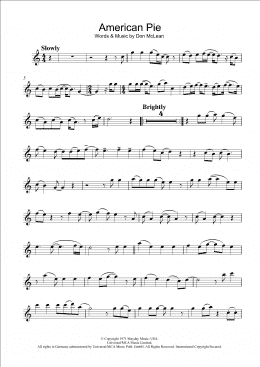 page one of American Pie (Flute Solo)