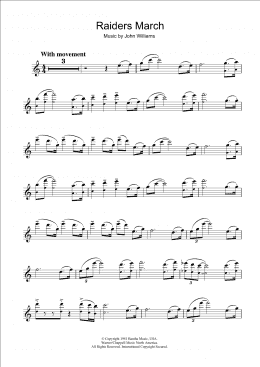 page one of Raiders March (from Raiders Of The Lost Ark) (Flute Solo)