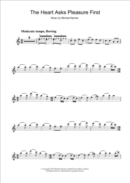 page one of The Heart Asks Pleasure First: The Promise/The Sacrifice (from The Piano) (Flute Solo)