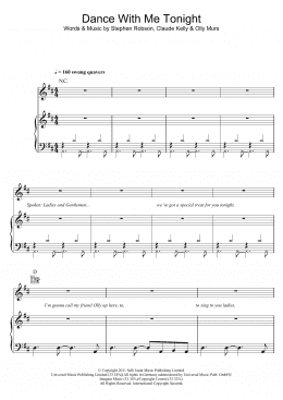 page one of Dance With Me Tonight (Piano, Vocal & Guitar Chords (Right-Hand Melody))