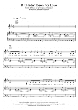 page one of If It Hadn't Been For Love (Piano, Vocal & Guitar Chords)