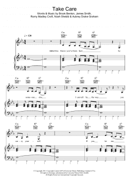 page one of Take Care (featuring Rihanna) (Piano, Vocal & Guitar Chords)
