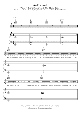 page one of Astronaut (featuring Emeli Sande) (Piano, Vocal & Guitar Chords)