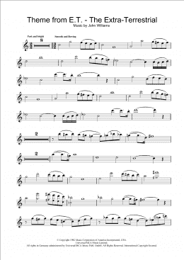page one of Theme from E.T. - The Extra-Terrestrial (Flute Solo)