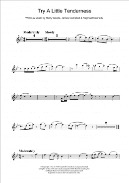 page one of Try A Little Tenderness (Flute Solo)